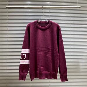 Designer-Kleidung, langärmlig, besticktes Rundhals-Strickshirt mit locker sitzender Silhouette, Webverfahren, Strickwaren, Herren-Sweatshirt, Kapuzenpullover, Oberteil, Größe S, XXL