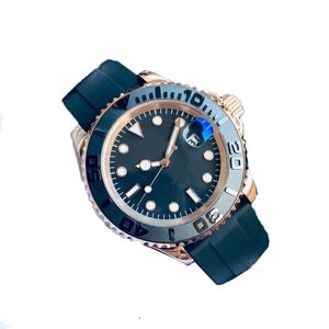 Silicone Wrist Watch Mens Black Dial Mechanical Watches Factory Movement Waterproof Luxury Watch for Men Waterproof Male Vintage watches