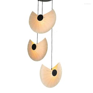 Pendant Lamps Southeast Asia Chinese Style Wooden Veneer Lights Living Room Restaurant Lamp Dining Hanging