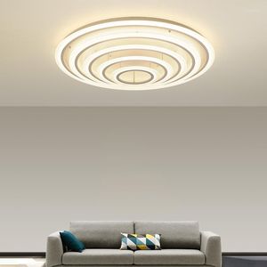 Światła sufitowe Nordic Minimalistyczne okrągłe lampy LED LED żyrandol salon sypialnia Dekor Home Decor Główny oświetlenie oświetlenia wewnętrzne