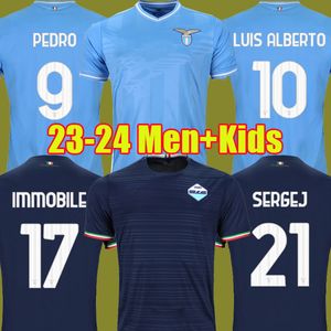 Maglia da calcio Immobile 23 24 Lazio maglie 2023 2024 Maglia da calcio HOME AWAY F.ANDERSON SERGEJ ZACCAGNI LUIS ALBERTO MARCOS A. maglia da uomo per bambini set di kit uniformi