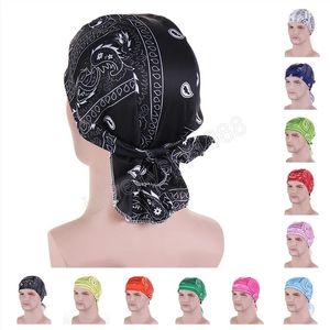 Paisley Muslim Inner Hijab Caps Men Pirate Undercap Scarf Undercap Scarf Turban Beanies Ramadan Islâmico Wear Headband Bonnet Bandana