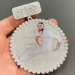 Lifeng Jewelry Custom Pendant Hip Hop Corlece Moissanite Iced Out Man Luxury VVS Moissanite Diamond Silver Penden