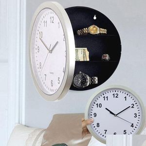 Scatole portaoggetti Contenitori Scatola Orologio da parete Den Casseforti segrete Per riporre denaro Contanti Organizzatore di gioielli Unisex Alta qualità 19J1 Z1123 Drop Deli Dhyxc