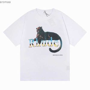 Rh Designers Summer Mens Rhude t-shirts för toppar Bokstavspoloskjorta Broderi Damtröjor Kläder Kortärmade Stora Plus Size Teesbwimcq9j