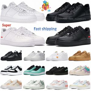 Tasarımcı Bir Sıradan Ayakkabı Üçlü Beyaz Yardımcı Siyah Buğday Soluk Fildişi Ladin Aura Erkek Kadın Eğitmenler Platform Sneakers