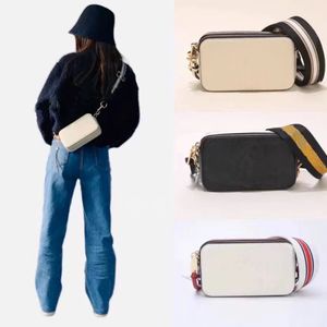 Tasarımcı Çanta Anlık Görüntü Yeni Çok Madroeler Omuz Çantaları Kamera Kadınlar Bölüm Stili Çift Üst Zip Çanta Tüm Siyah Çıkarılabilir Ayarlanabilir Dokum Strap Crossbody