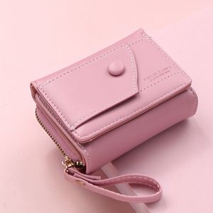 New Fashion Women Wallet PU Leather Ladies Small Pocket Coin Purse Female Hasp Mini Clutch Card Credit Ladies portafoglio con cerniera 2022