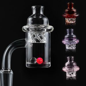 Herb Grinder 25Mm Quartz Banger Nail With Spinning Carb Cap And Ruby Terp Pearl Female Male 10Mm 14Mm 18Mm For Dab Rig Bong Drop Del Dhzsf