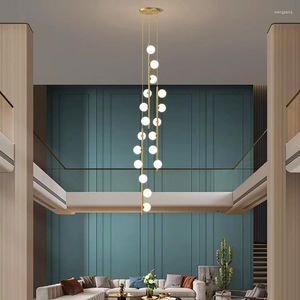 Pendant Lamps All Copper Modern Dining Restaurant Chandelier Interior Lighting Hanging Light Fixtures Decorate The Lightin