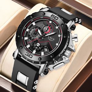 Нарученные часы 2023 Lige Luxury Mens Watch Original Case Lagnal Dial Watch Men Business Sports для Relogio Masculino Box