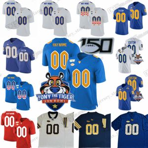 Custom Youth NCAA Pittsburgh Panthers College Football Jerseys Peters Taylor Brooks Carter Cullins Davis Flemister Hammond Jr. Priore Summey Barden Bradley Wright