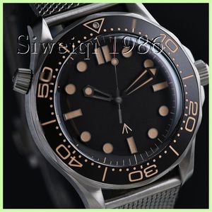 Automatisk Mechanical Watch Movement Ceramic Bezel Dial 007 James Mens Watch Marine rostfritt stålklockor Designer