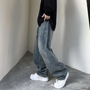 Men's Jeans Wide Leg High Street Pants 2023 Streetwear Men Spring Autumn Korean Fashion Loose Straight Male Denim Trousers C202
