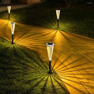 Waterproof Solar Ground Light With Hollow Design Stylish Decorative For Courtyard Garden