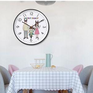 Wall Clocks 3D INS Family Clock Nordic Large Size Silent Movement For Living Room