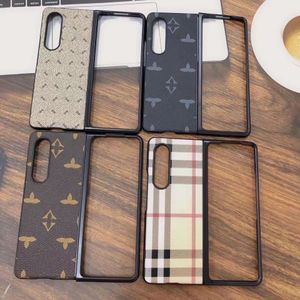 Beautiful LU Phone Cases Galaxy Z Fold2 Fold3 Fold4 Purse High Quality Luxury Leather Samsung Fold 2 3 4 5 6 7 8 Case with Logo Box Mix Orders Packing Dropshopping Support