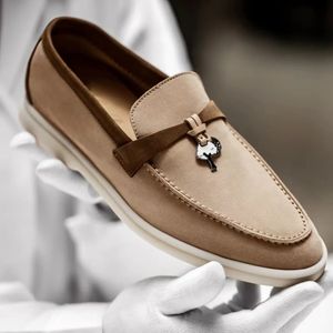 Nyheter Summerwalk Klänning skor Bokträd lås hake Cashmere loafers Designers tofsar spänne Platt klack Fritidskomfort Herr loafer 35-46 Toppkvalitet damsko