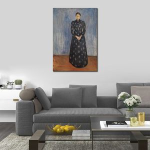 Аннотация Canvas Art Iger in Black and Violet 1892 Эдвард Мунк рисовать экзотическое декор