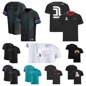 F1-Rennanzug Sommer Rundhals-Kurzarm-T-Shirt Freizeitsport Übergröße Schnelltrocknendes Team-Uniform-Logo kann individuell angepasst werden.