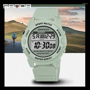 Orologi da polso SANDA Luminoso orologio digitale Donna Sport all'aria aperta Sveglia Orologi multifunzionali impermeabili Regalo