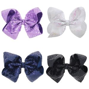 New JOJO childrens hair clip flip sequins gradual change 8inch big bow hair clip girls hair jewelry headwear fish scale design shiny childrens day girls sd053 E23