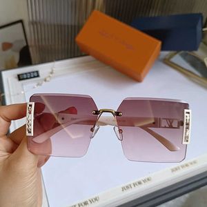 Moda Lou Top Serin Güneş Gözlükleri Yeni Büyük Çerçeve Güneş Gözlüğü Aynı Stil Gözlükleri Mesaj Kırmızı Meydan Kesilmiş Orijinal Kutu ile Çerçevesiz