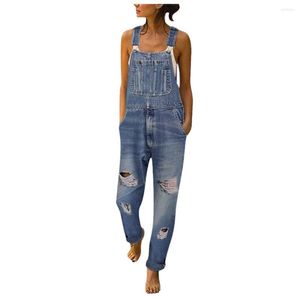 Women's Jeans Women Full Length Jumpsuit High Stretch Denim Skinny Tassels Street Ripped Zevityj Fashion Straight Tube Pants Y2k