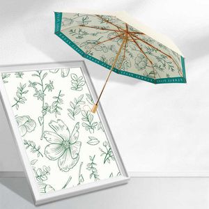 傘のサンシェード傘色接着太陽傘の個性ソリッドウッドサニーと雨