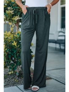 Pants Plus Size High Waist Pocket Loose Straight Leg Trousers Casual Wide