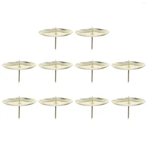 Candle Holders 10 Pcs Holder Halloween Decor Home Candlestick Fireplace Decorative Round Iron