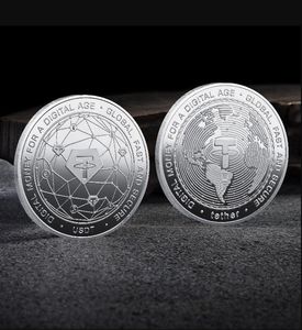 Arts and Crafts Commemorative medal Virtual Commemorative coin USDT three-dimensional relief metal commemorative medal