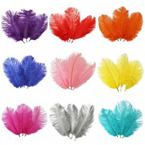 Party Decoration 10-12 Inch Ostrich Feather Plume White Pink Bury Table Centerpieces Celebrity Wall Decor Drop Delivery Home D1