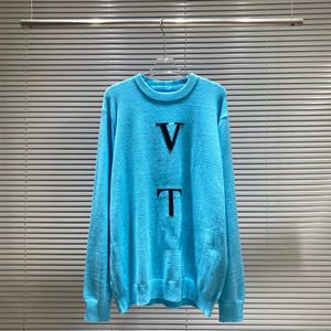 Sweater Hönor Fashion Clothes Designer New V Family Crew Neck Knit Jumpers Outdoor Pullover Casual Print Unisex Långärmad toppar Elastiska runda nackmän Jumpertröja