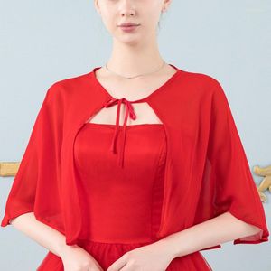 スカーフ韓国固体弓レースアップシフォン日焼け止めショール夏の日焼け止め服ウェディングドレスケープ女性のブラウスマント R56