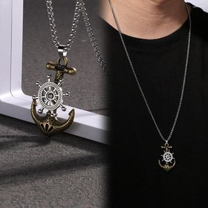 Pendant Necklaces Korean Fashion Necklace For Women Can Be Movable Pirate Ship Anchor Hip Hop Jewelry Online Shop