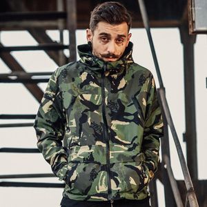 Herrjackor Herr Kamouflage Vindjackor Dam Military Tactical Jacka Höst Hiphop Streetwear Fritidskläder Svart WS136