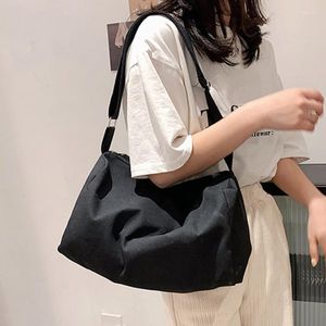 Bolsas de noite 2023 bolsas femininas de ombro em lona coreana bolsa de pano de algodão bolsa tiracolo menina estudante livro mensageiro