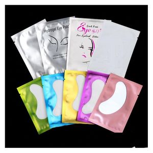 False Eyelashes 50Pairs Mix Color Eyelash Silk Eye Pads Under Maskes Extension Surface Paper Lsolation Pad Make Drop Delivery Health Dhin2