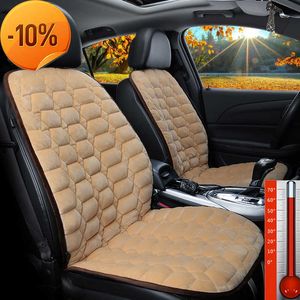 New Heating Car Seat Cover 12V Heated Auto Front Seat Cushion Plush Heater Winter Warmer Control Temperature Electric Heating Pad