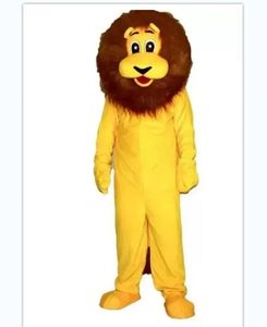 halloween Yellow Lion Mascot Costumes Cartoon Character Outfit Suit Xmas Outdoor Party Outfit Adult Size Promotional Advertising Clothings