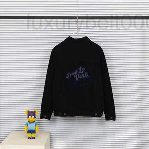 Women's Jackets Designer 2023 Men Women paris Denim Hawaii Beach Solid Color Back letters embroidery cloth fabric Man Fashion Streetwear black TXJW