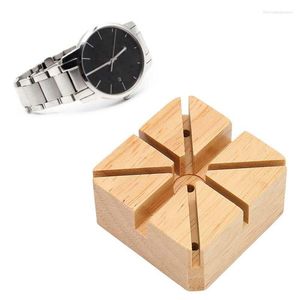 Kits de conserto de relógios Suporte de pulseira de madeira de borracha leve robusto suporte de pulseira C