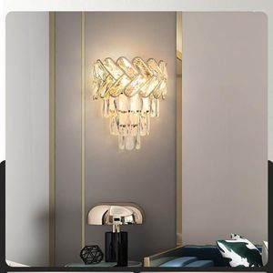 Wall Lamp Modern High Quality Crystal Dimmable Postmodern Luxury Light Bedroom Living Room Villa Decoration LED Sconce