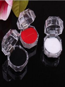 Корпуса обручального кольца чистые кольцевые коробки прозрачные кольцевые ювелирные украшения коробки для упаковки Упаковки Упаковки для хранения 2142887