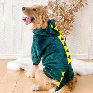 服を着る大きな犬の服面白い恐竜タイガー冬のフリース服服冬の暖かい犬秋の冬のペットアイテム