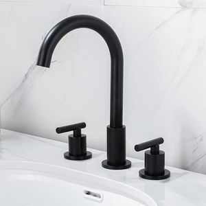 Rubinetti per lavabo da bagno Rubinetto per lavabo dorato Rubinetto cromato diffuso nero Miscelatore di lusso e doccia fredda