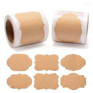 Wall Stickers 300 Pcs/Roll Self-Adhesive Labels Kraft Paper Packaging DIY Bakery Glass Jars For Bottles Kitchen