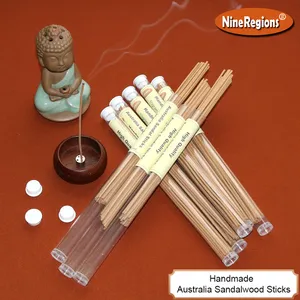 Wholesale 10g West Australia Sandalwood incense Sticks Handmade High Quality 100% Natural Home Fragrance Room Freshener Scents PVC Tube packing