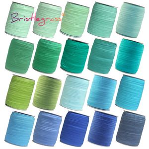 Stoff und Nähen BRISTLEGRASS 50–100 Yard pro Rolle 5/8 Zoll 15 mm einfarbig glänzend umklappbares elastisches FOE-Spandex-Band Band Haargummi Stirnband DIY Nähbesatz 230707